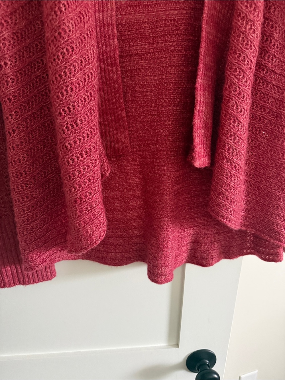 Sonoma Raspberry Open-Front Knit Cardigan - Picture 3 of 5